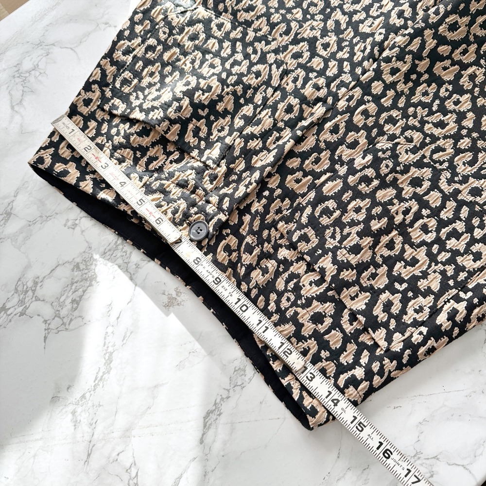 Maeve Brocade Leopard Print Wide Leg Pants & Crop Top Vest Set Women Size 2 - Picture 8 of 16